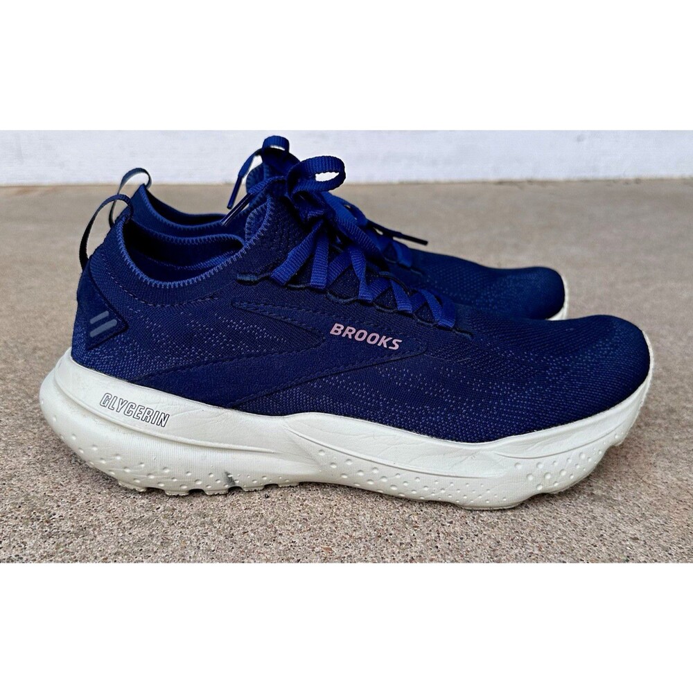Brooks Glycerin StealthFit 21 Women’s 10 B Navy Blue Running Shoes 120410